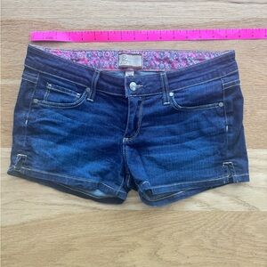 PAIGE Blue Jean Shorts Classic Denim low rise 28